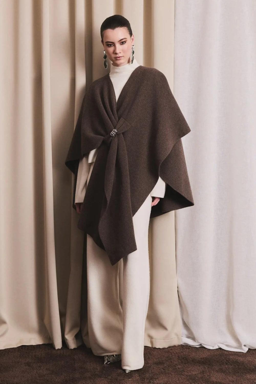Vail Merino Shawl Brown