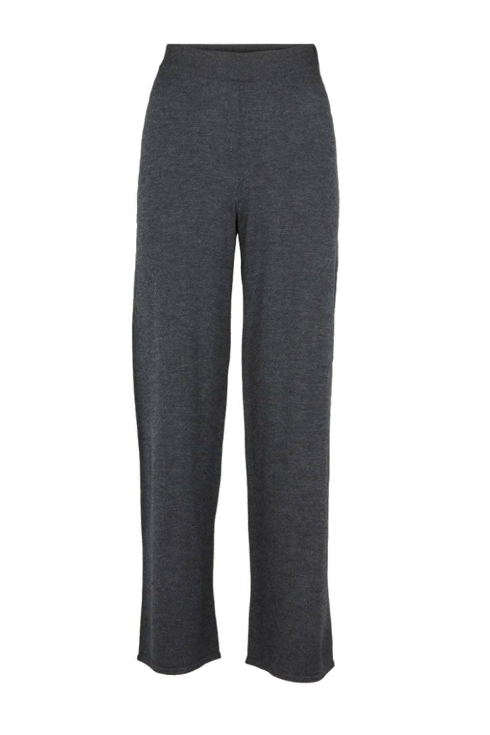 Vera Wide Pant Dark Grey Melert