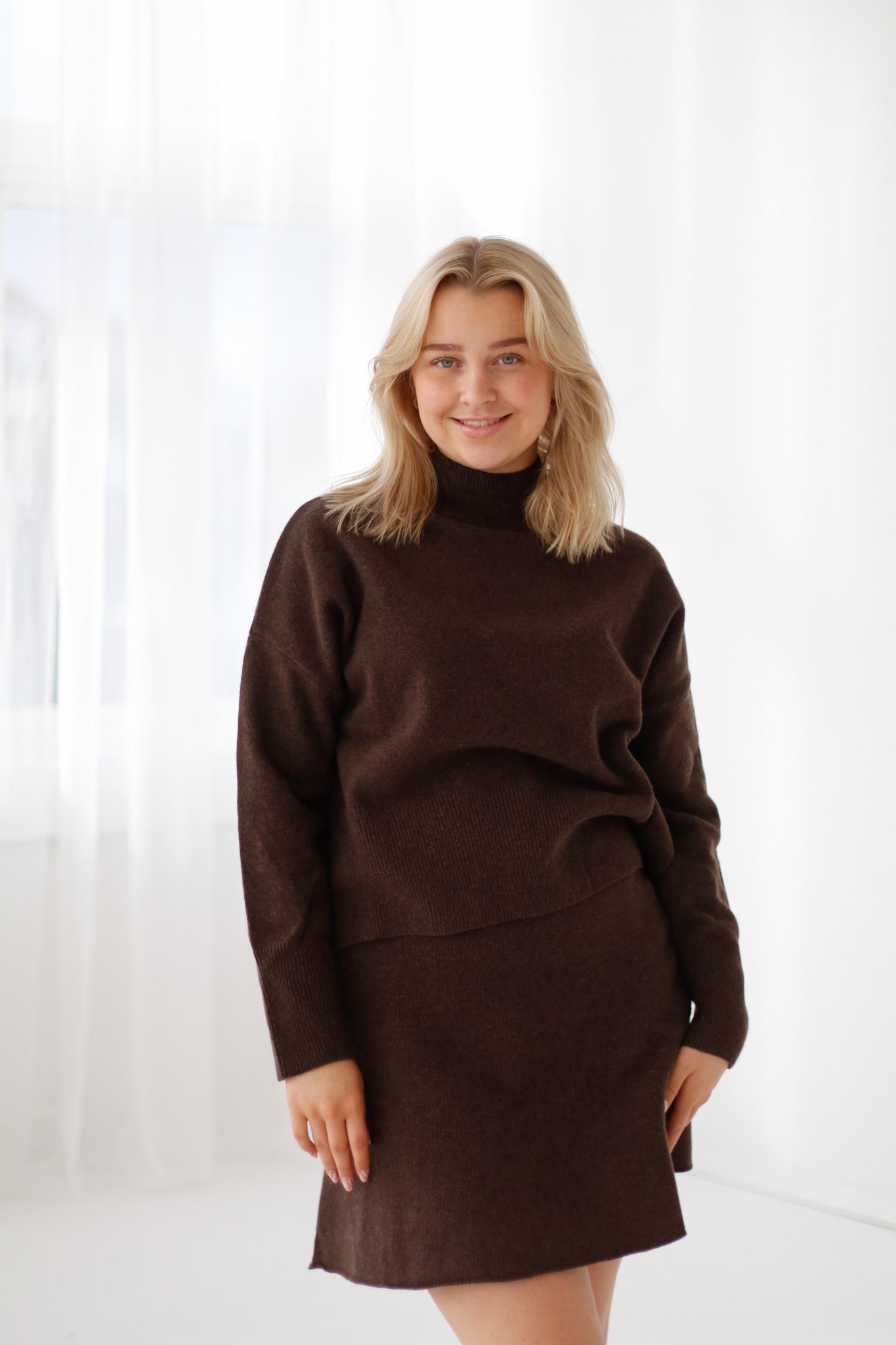 Villa Skirt DK Brown Melange