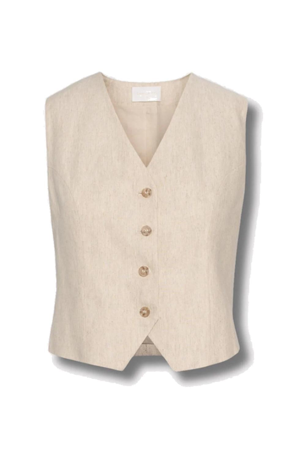 Vivienne Vest Light Sand Melange