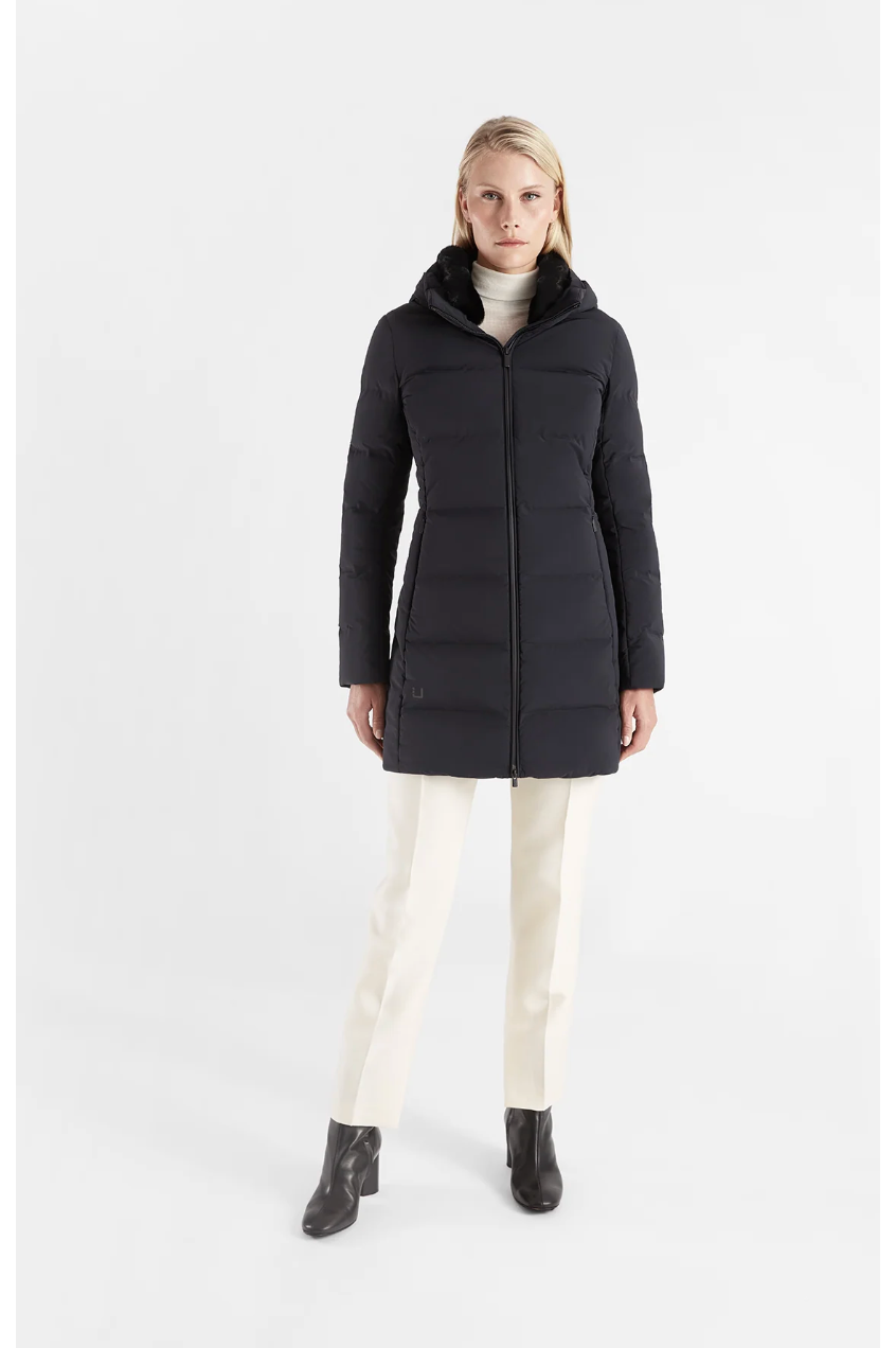 W Enigma Parka Black fur collar