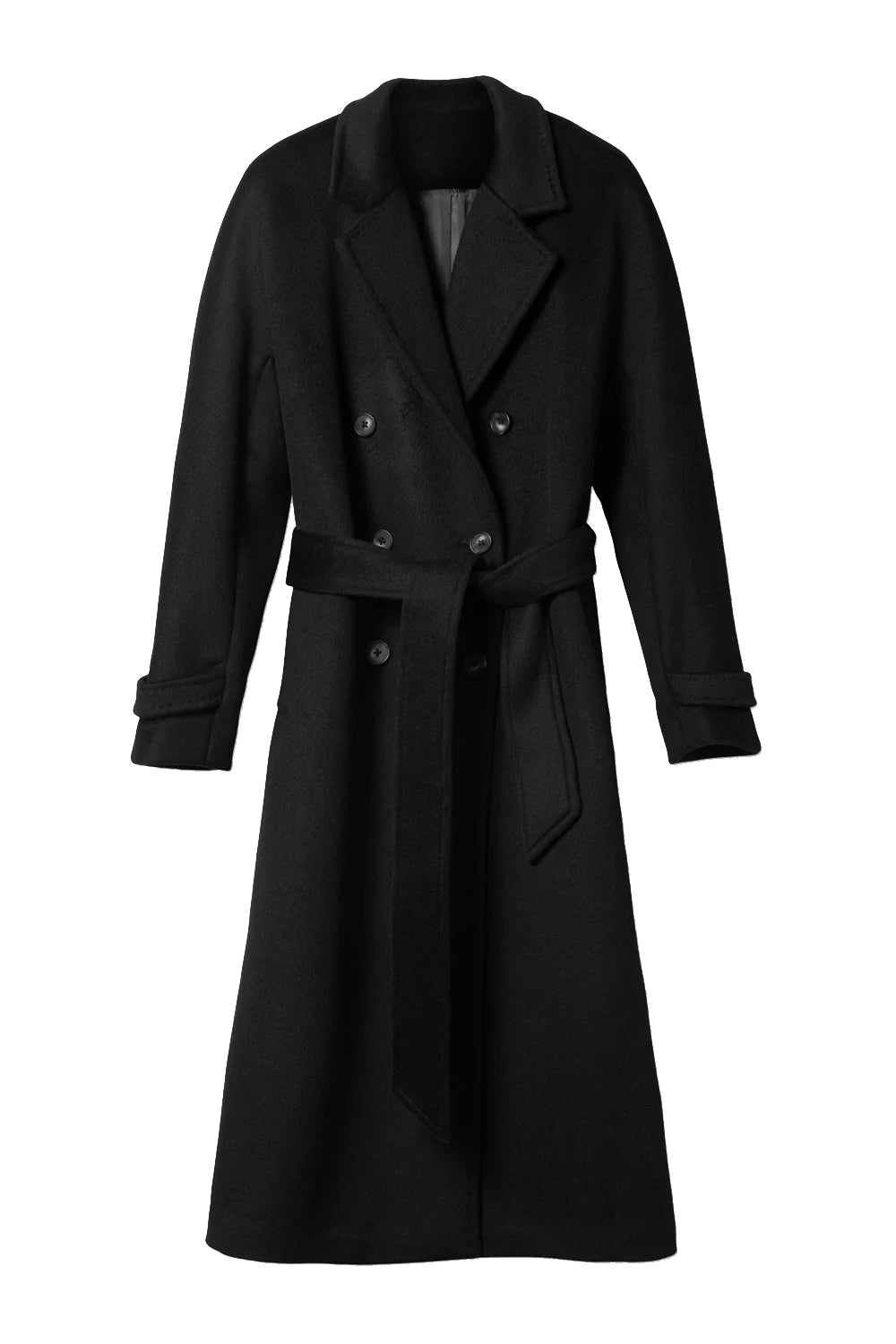 WMN Double Breasted Coat Black