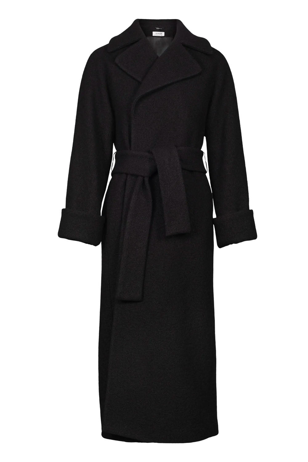 WMN Wool coat long Black