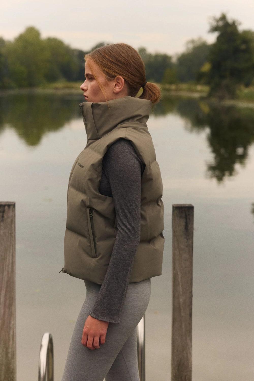 W. Aurora Puffer Vest Khaki