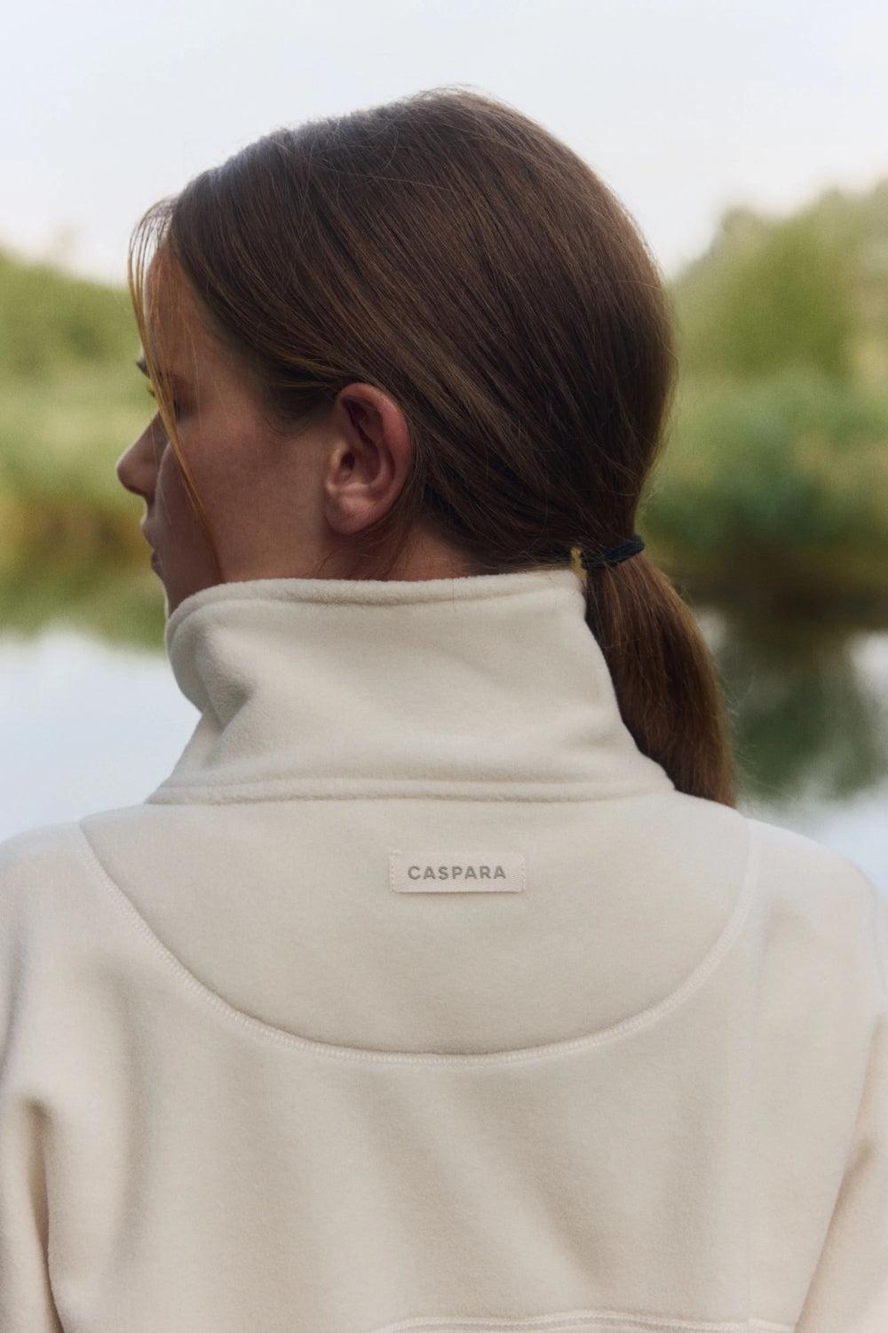 W. Polar Fleece Half-Snap Pullover Creme