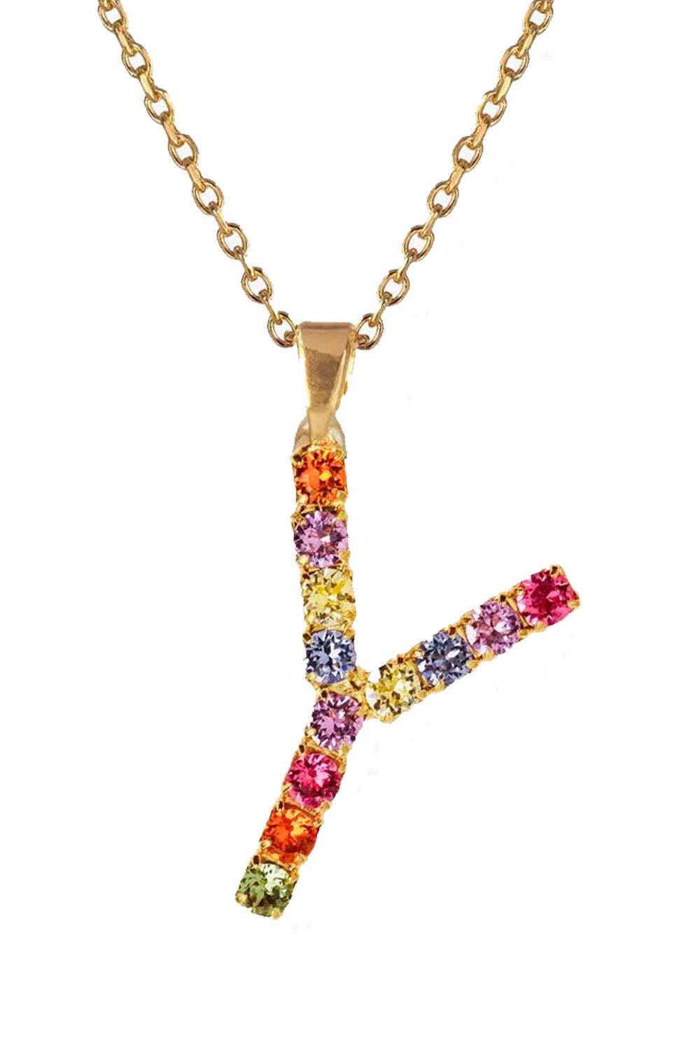 Y Letter Necklace Gold 50cm