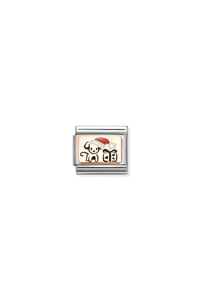 ZODIAC 9K Rose Gold & Enamel Dog with Gift Pack