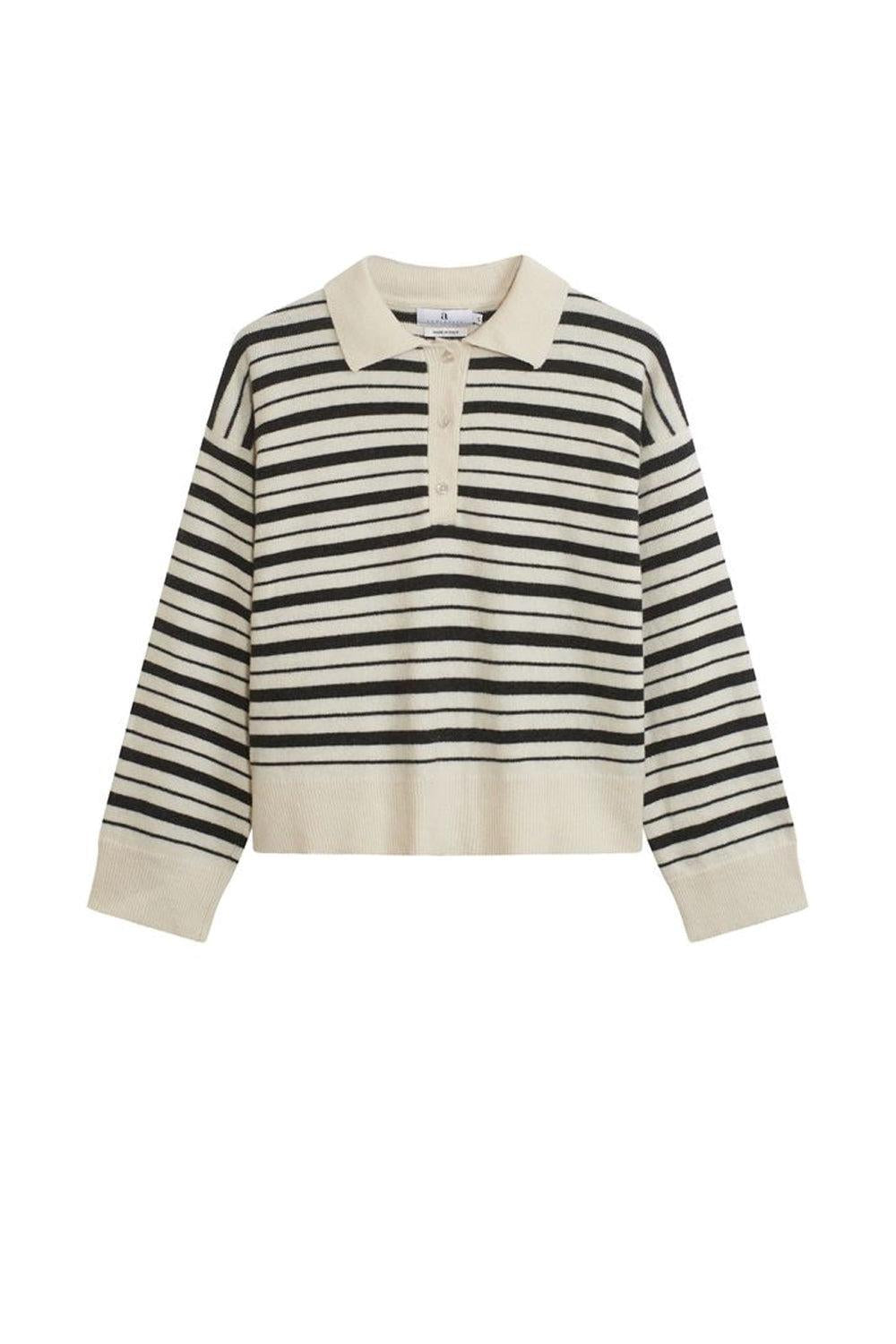 Zely Stripe Sweater offwhite/charcoal