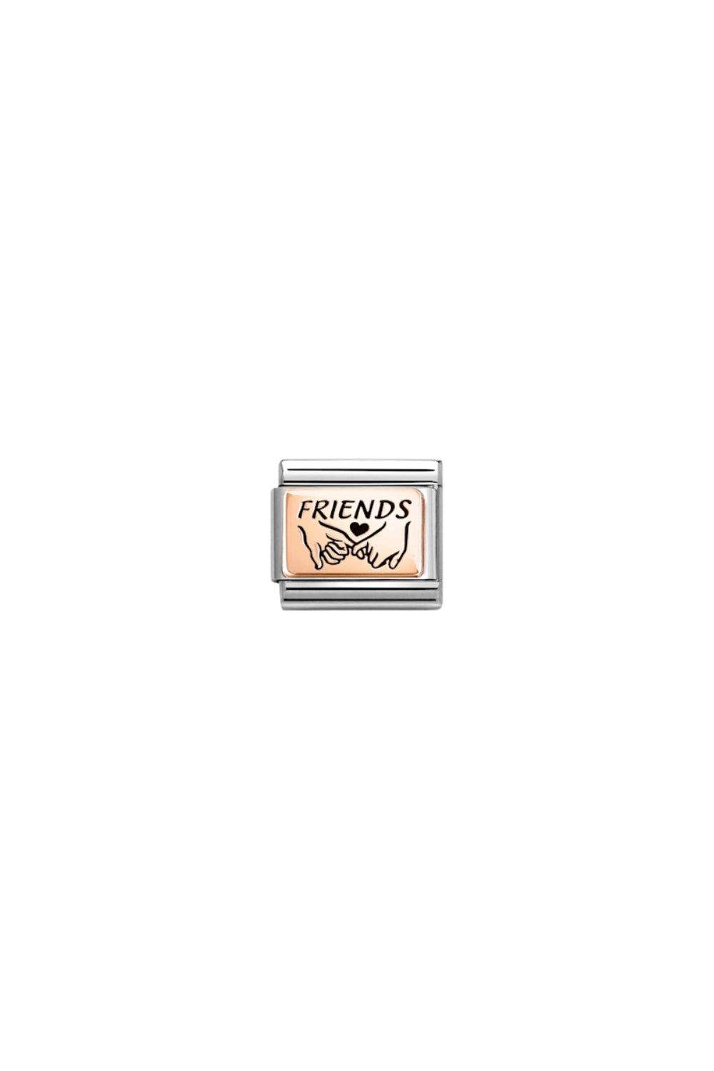 Plates 9k Rose Gold, Steel & Enamel Friends Hands
