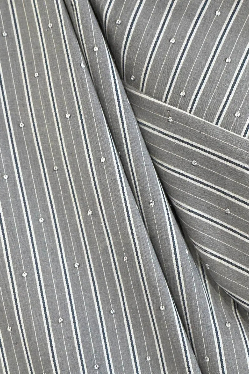 Iben Atari Embellished Shirt Grey Stripe