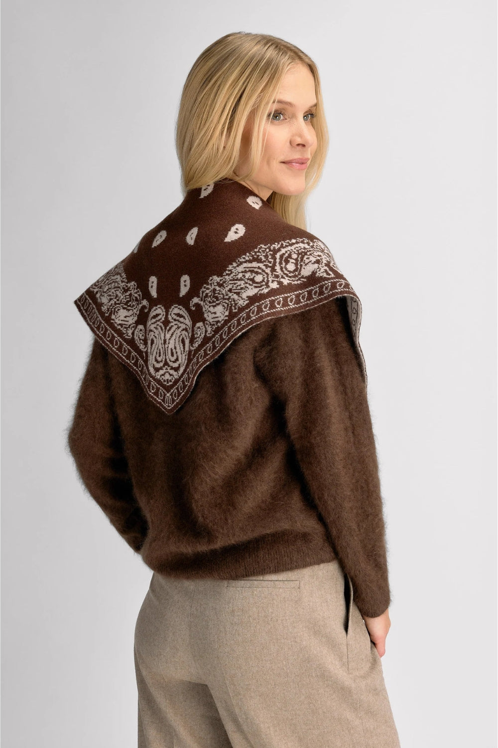 Angela Scarf Multi Black Coffee/Cream