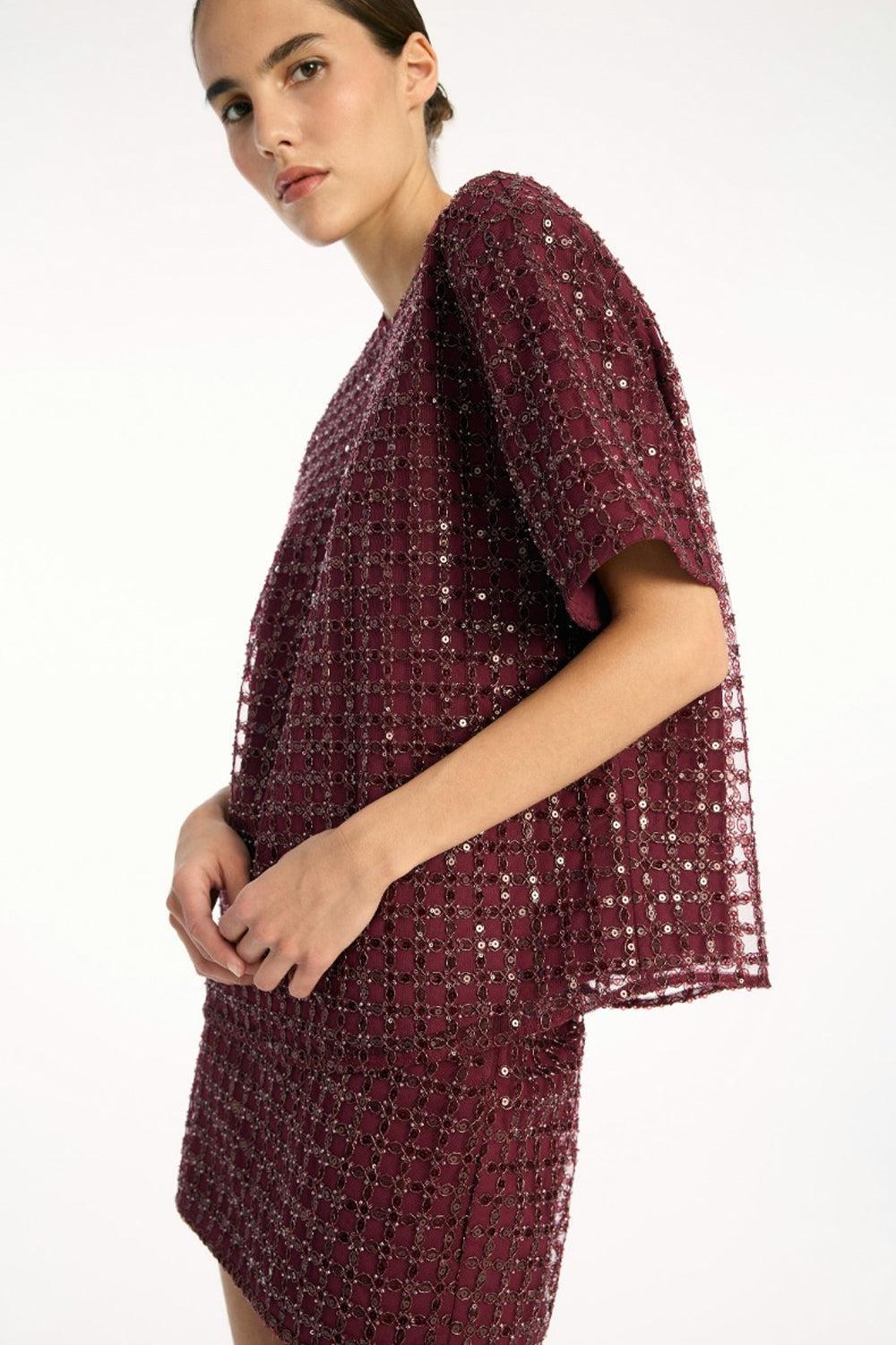 beaded oversized top