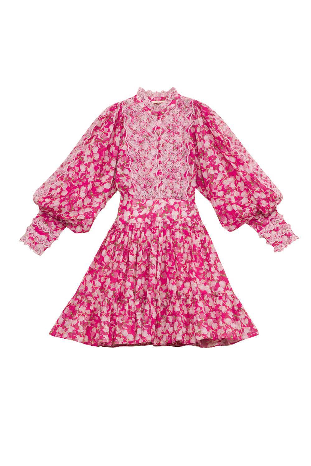 bytimo Cotton Slub Mini Dress Poppy Meadow