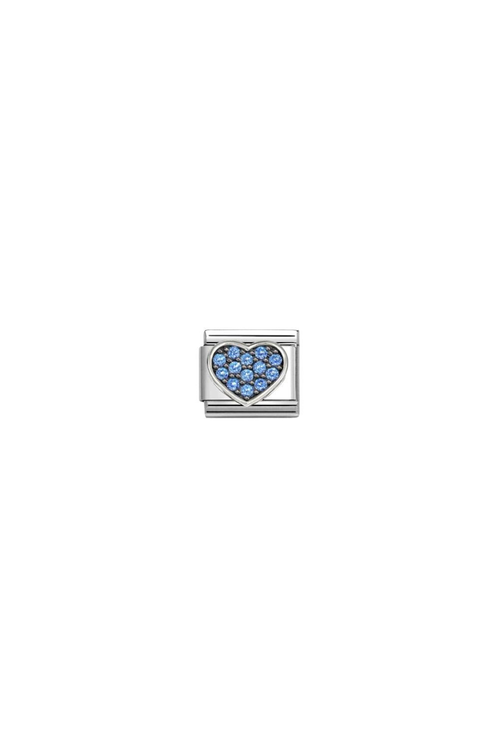Symbols 925 Sterling Silver & CZ Rich Light Blue Heart