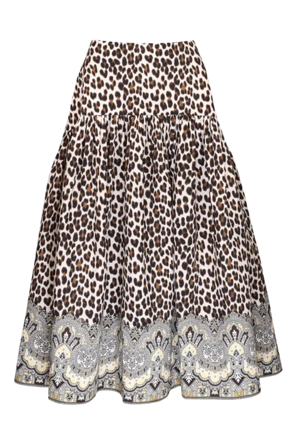 Taffeta Maxi Skirt Wild Paisley