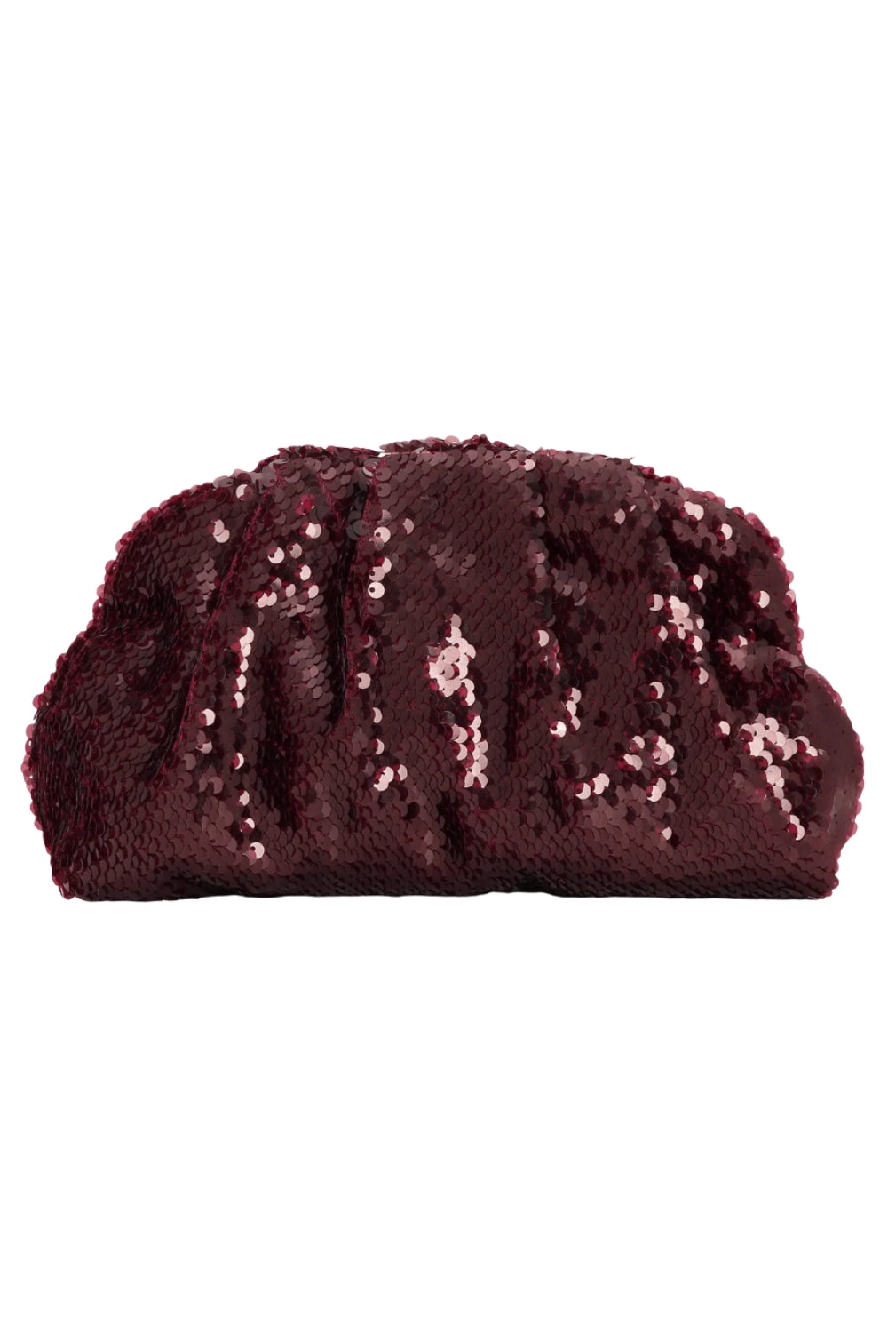 Sequin Clutch Bag Burgundy