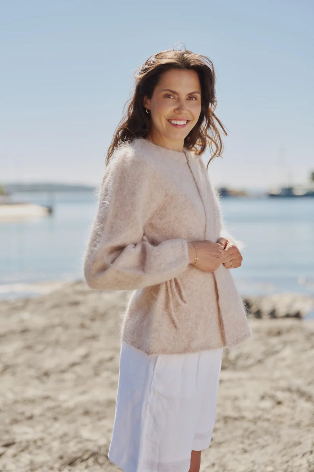 Fredrikke Chunky Cardigan Beige