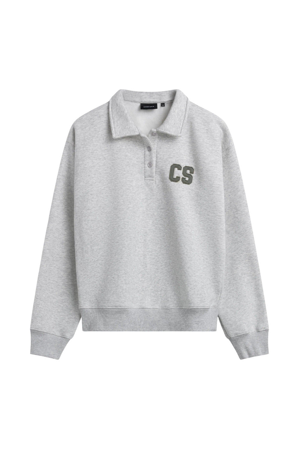 W. CS Rugby Shirt Grey Melange w. Khaki