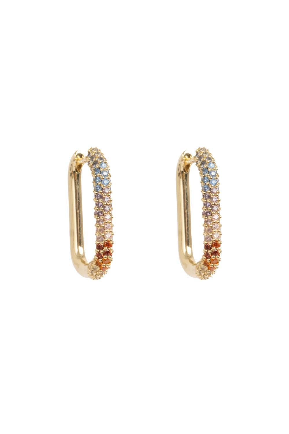 oval hoop brass rainbow