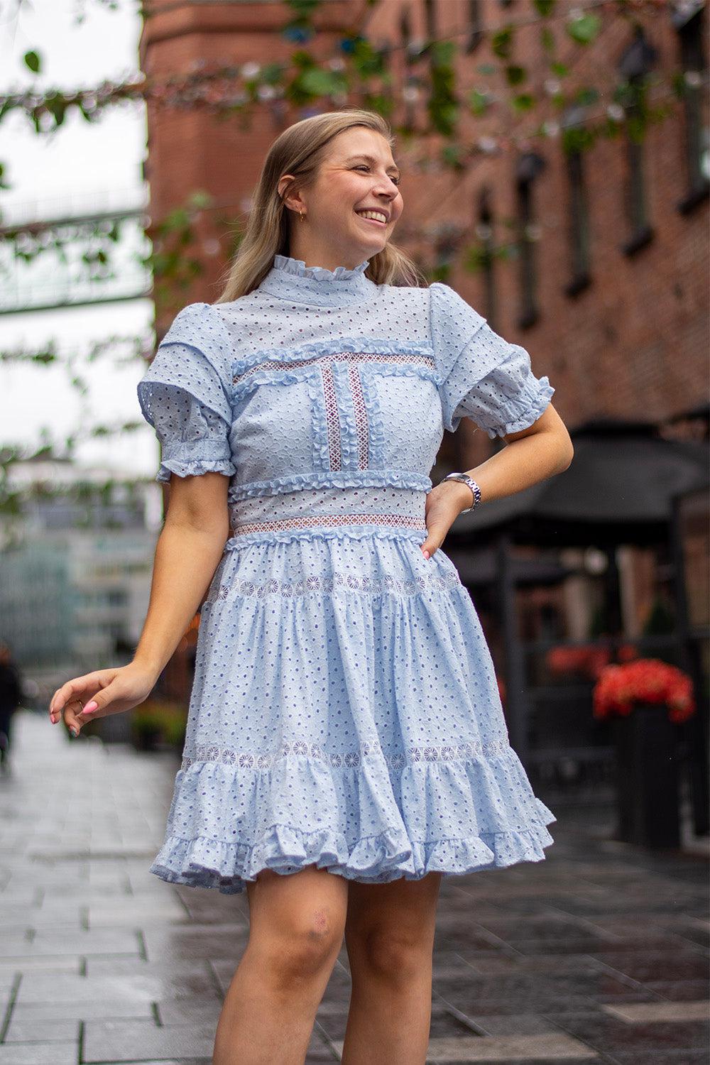 Iro-Mini-Lace-Dress-Sky-Blue-2