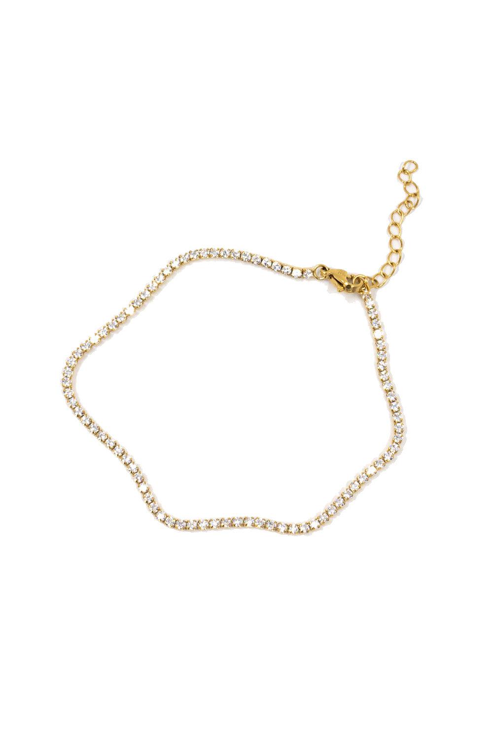 Mini-Diamond-Anklet-Gold