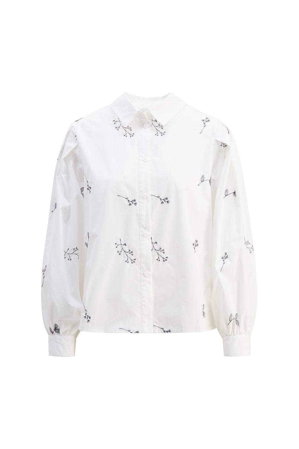 Sofia-Shirt-Embroidered-Blue-Flower
