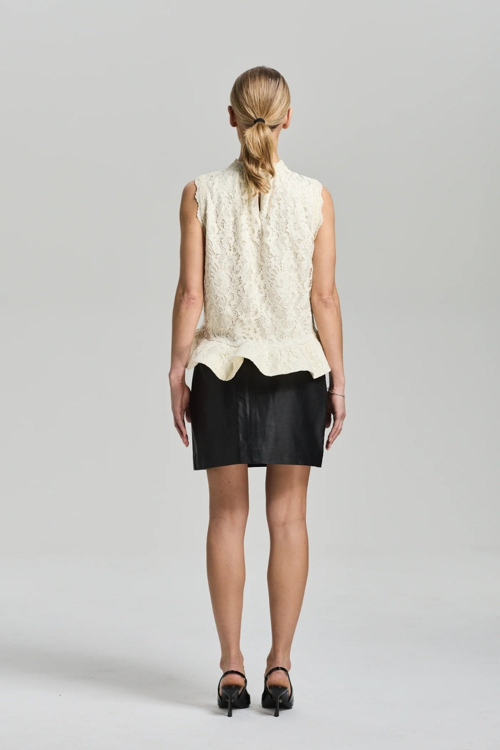 Beatrice Lace Top Cream