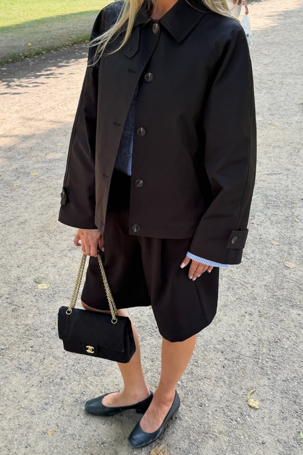 AvaIc Short Trenchcoat Black
