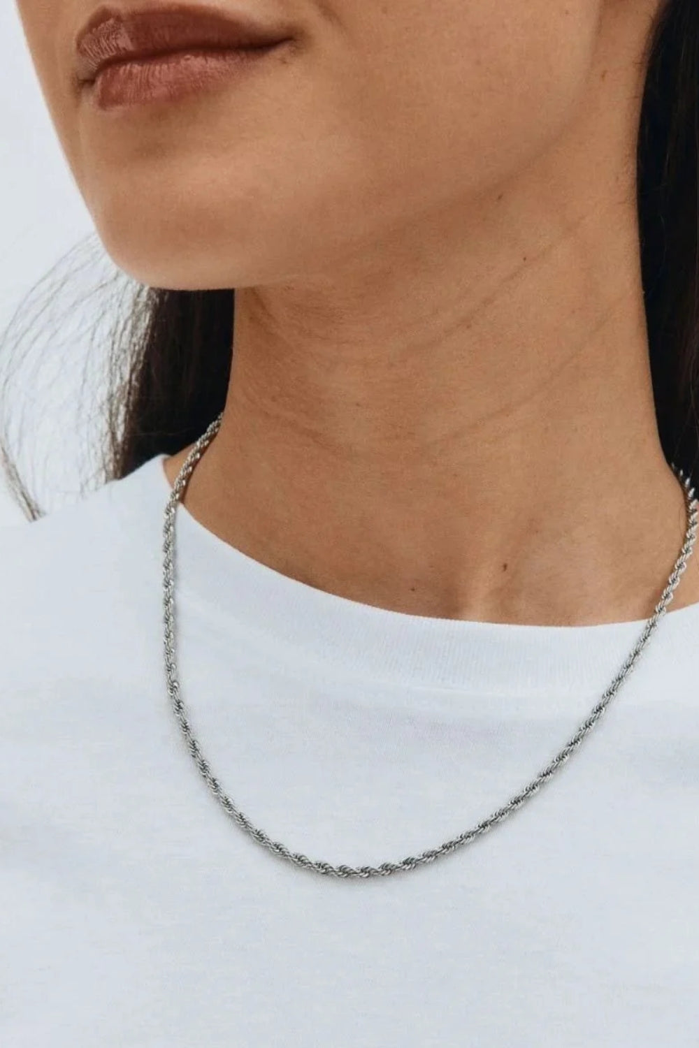 Rope Chain Necklace Steel