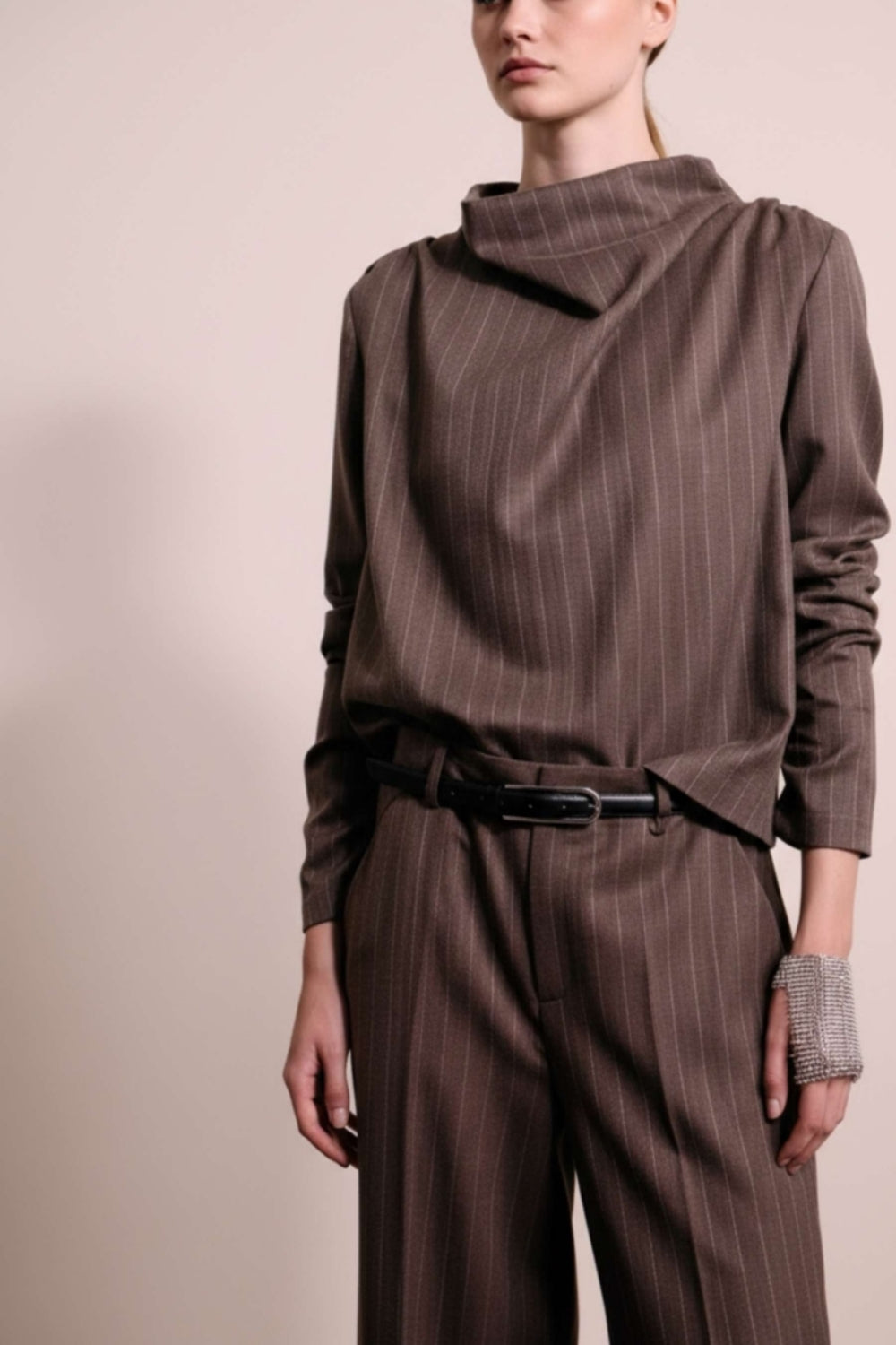 Beverly Structured Top Mole Stripe