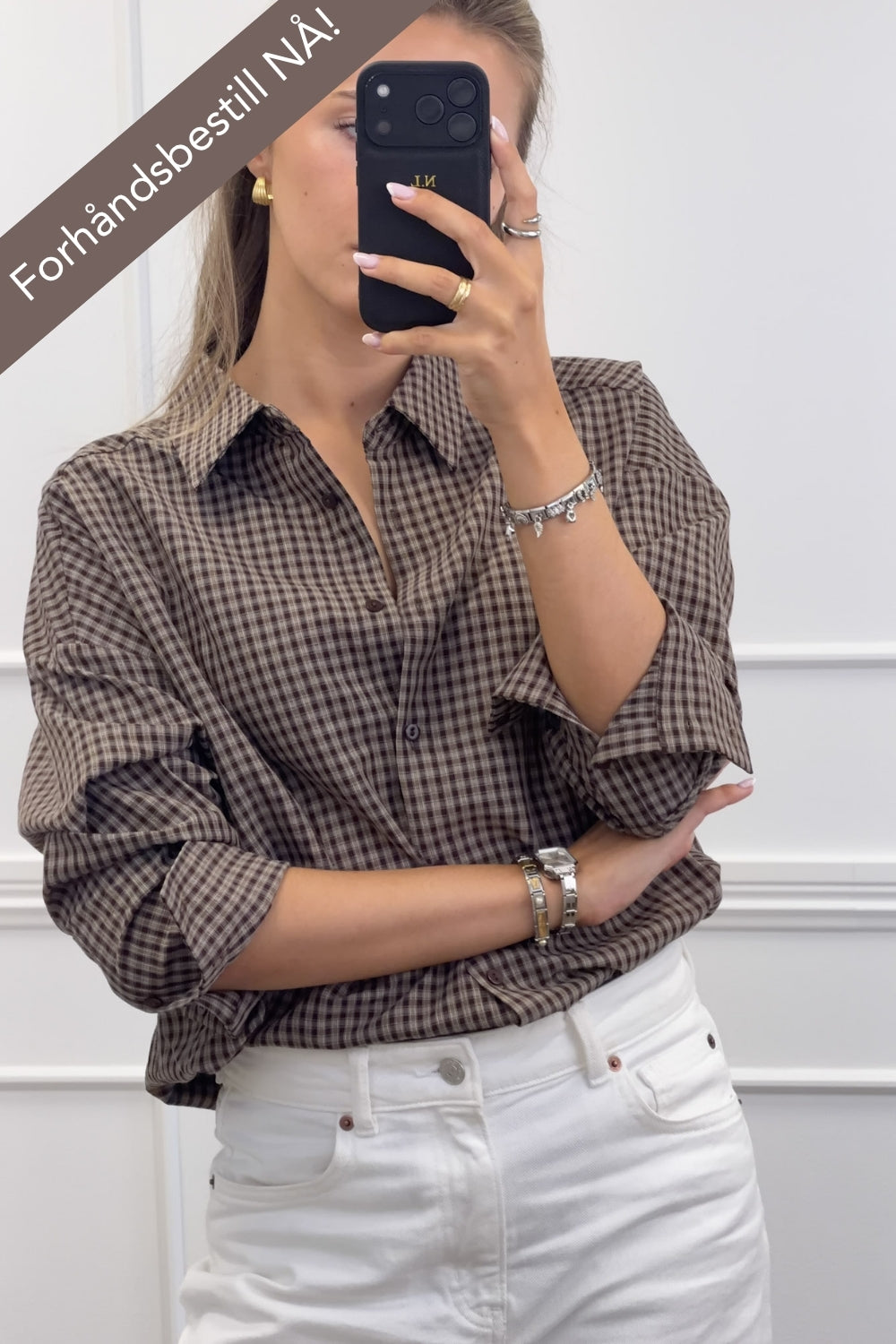 Sonja Check Shirt Dark Brown