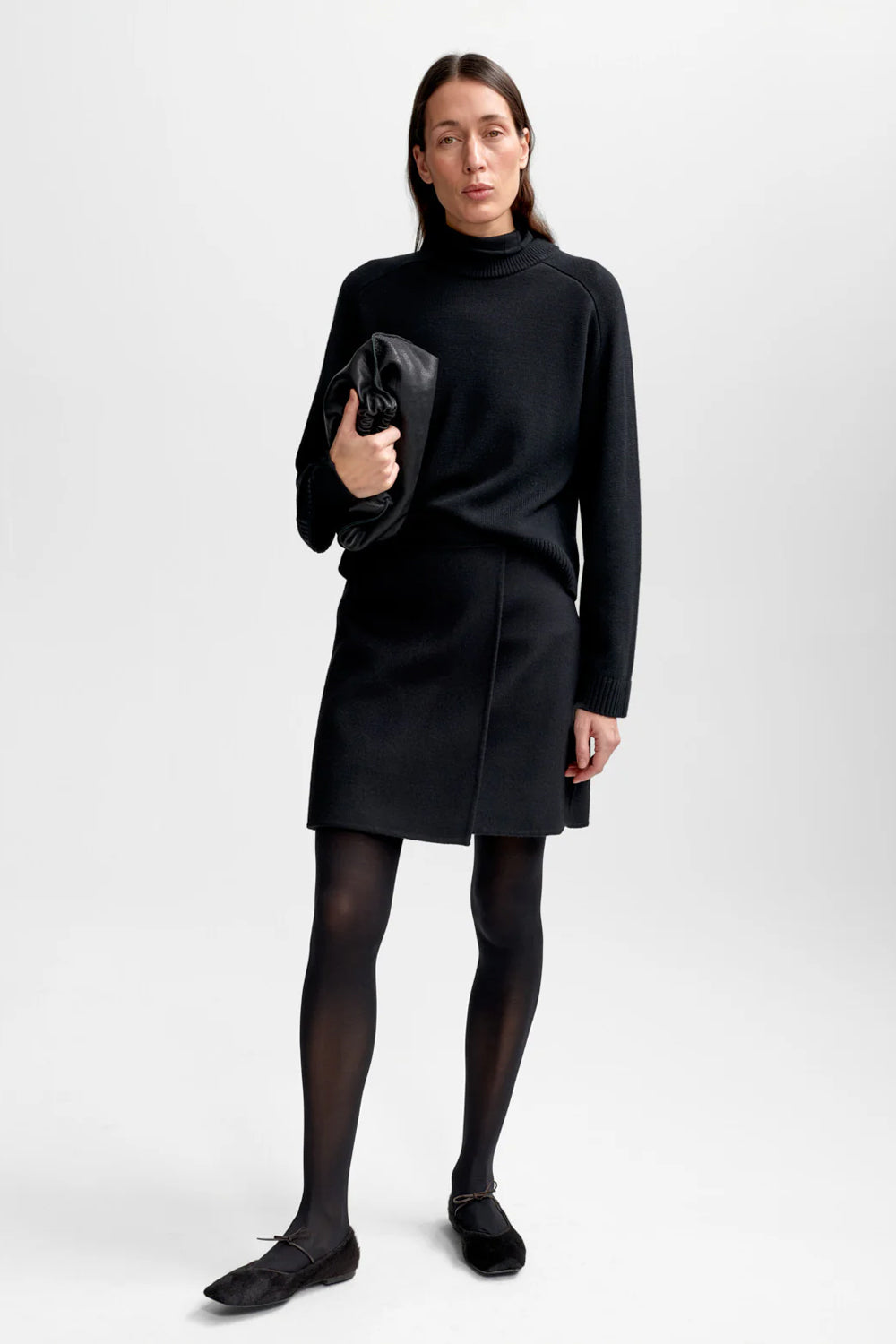 Kaia Wool Skirt Black
