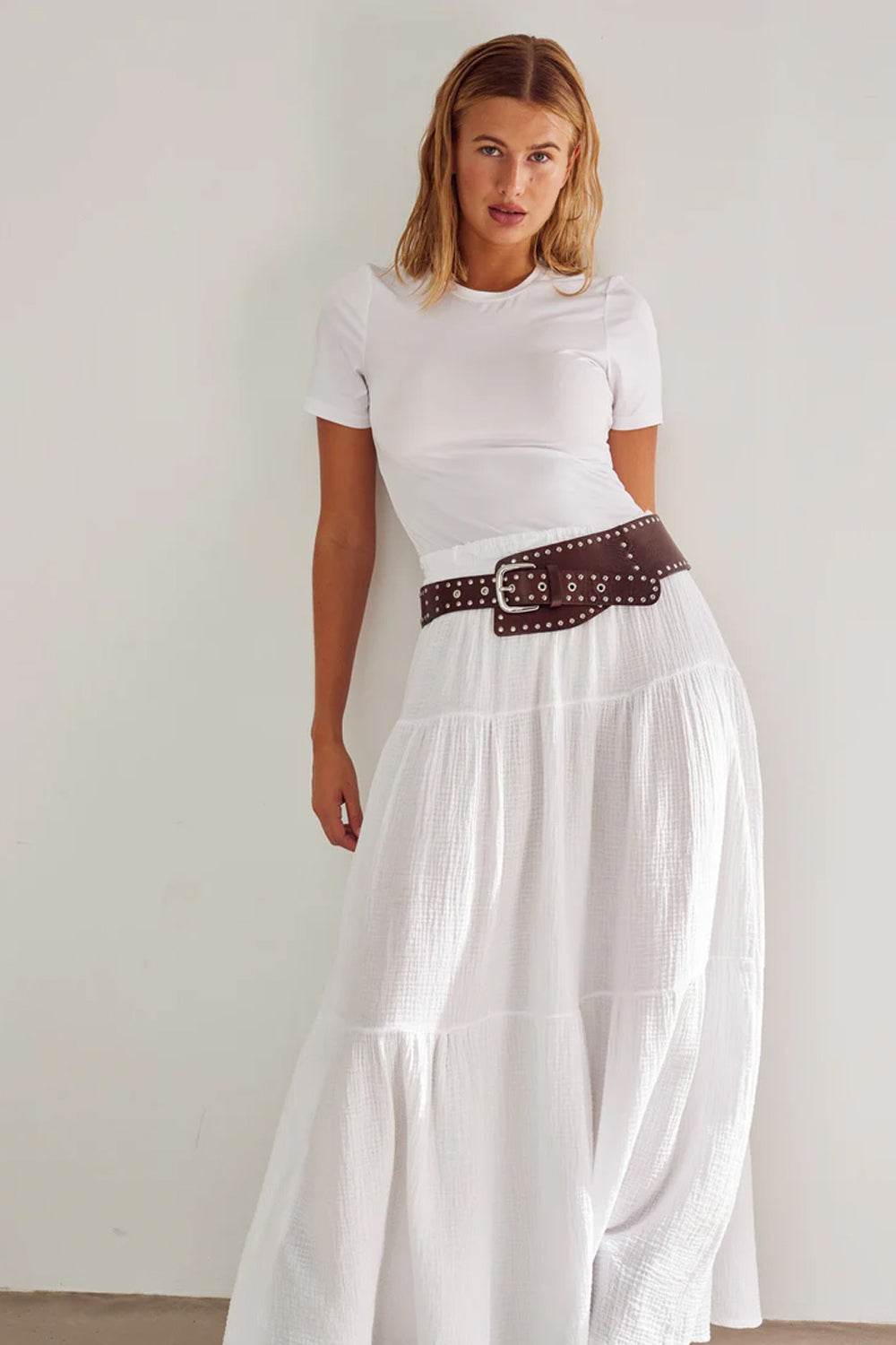 Leyla Skirt White