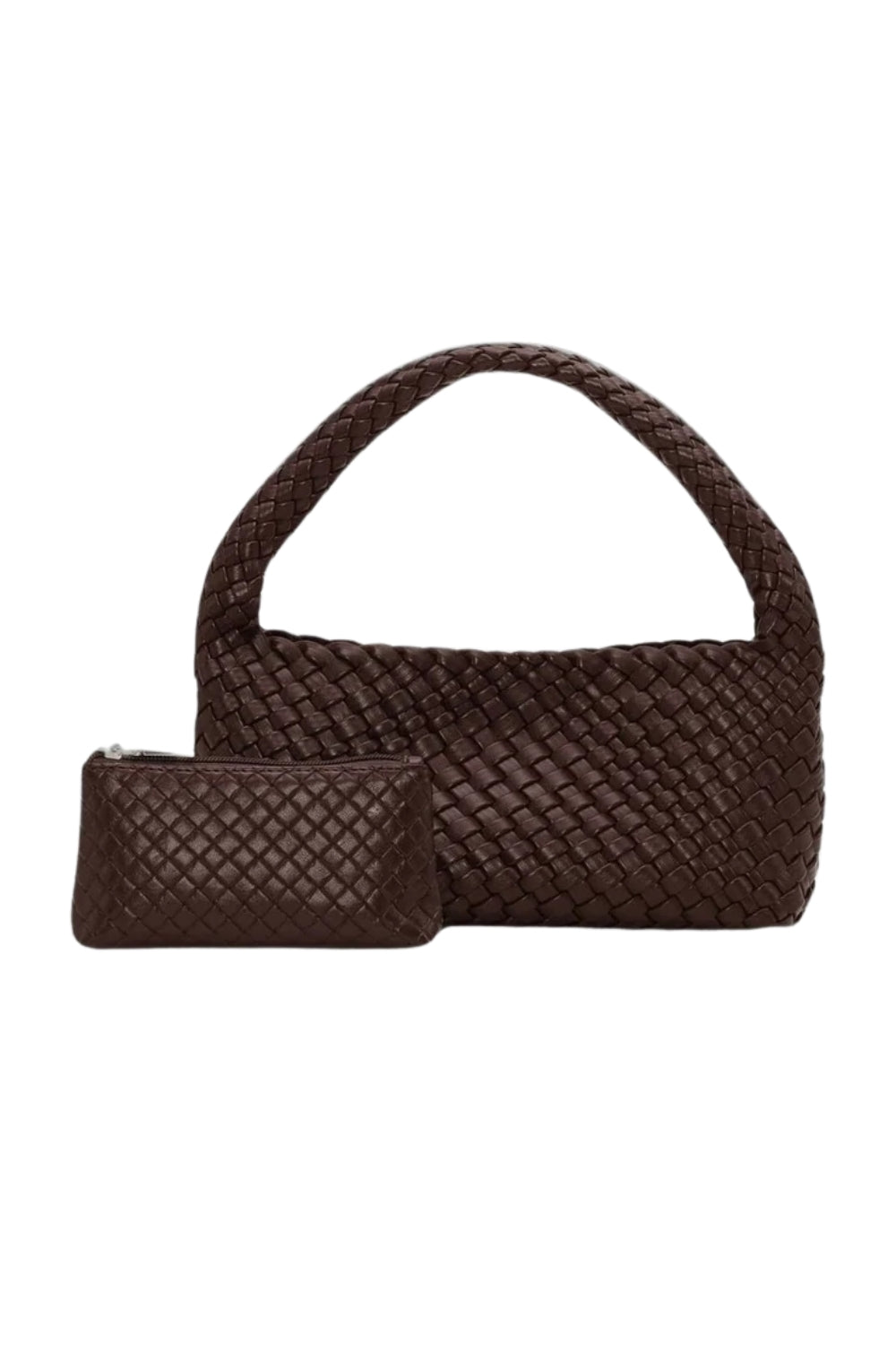 Woven Mini Bag Pouch Brown