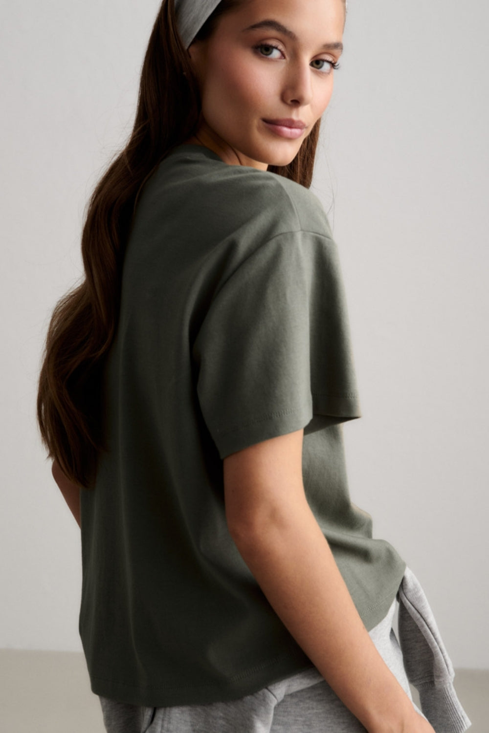 Script Boxy T-shirt Ivy