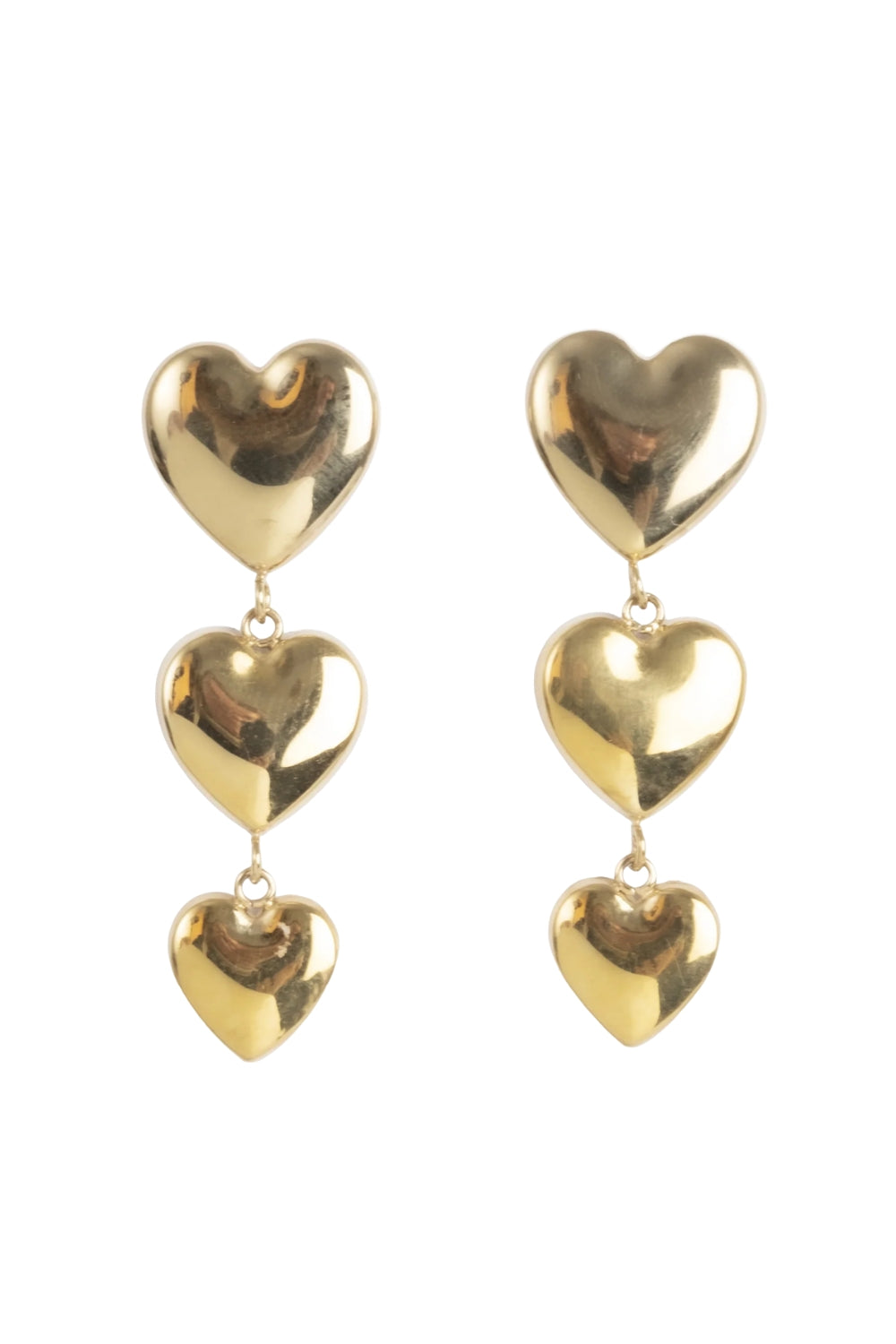 Tripple Heart Stud Earrings
