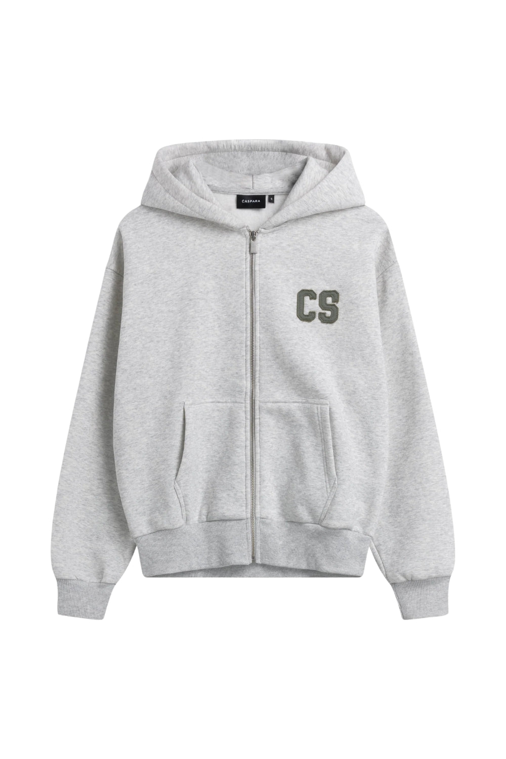 W. CS Zip Hoodie Grey Melange w. Khaki
