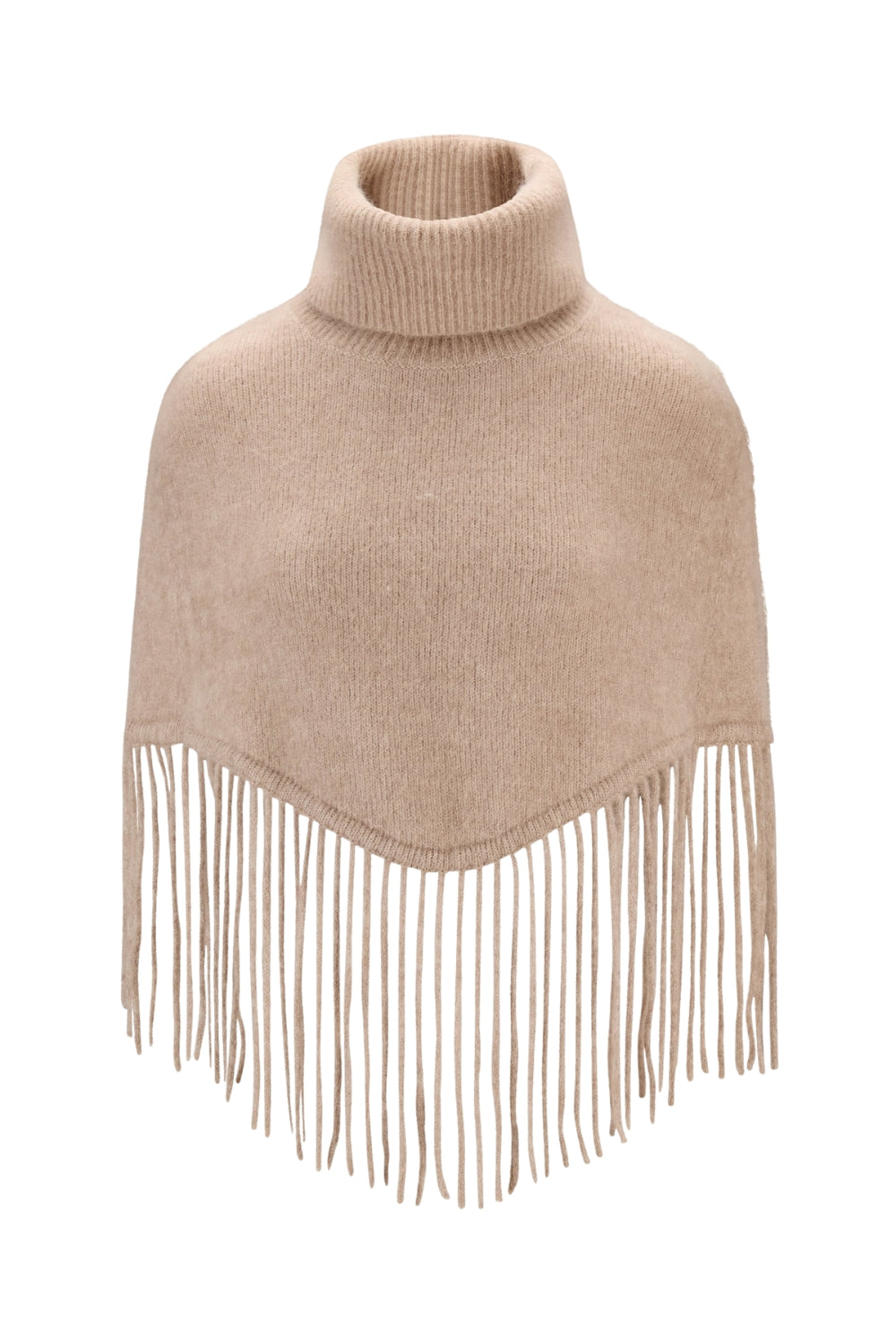 Nikola Chunky Poncho Hazel Beige