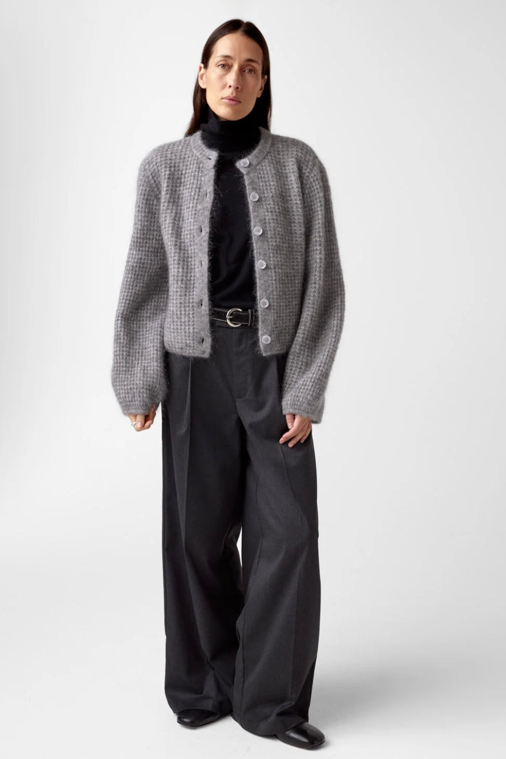 Sofia Mohair Cardigan Grey Mel