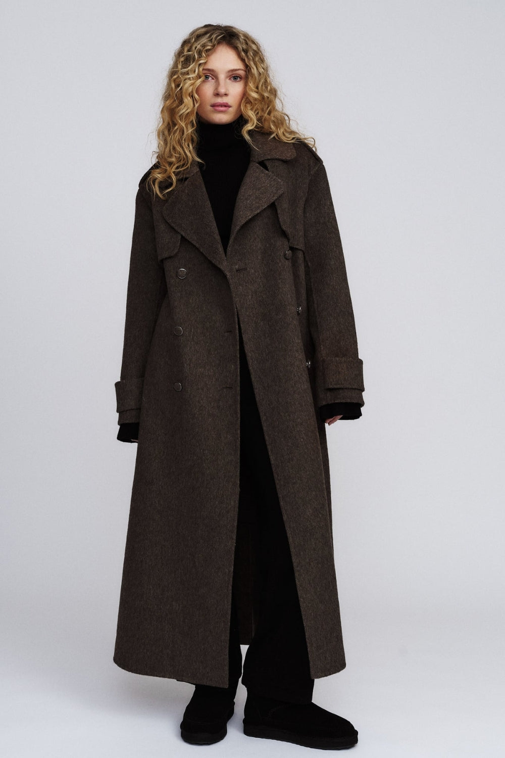 Yua Coat Dark Brown