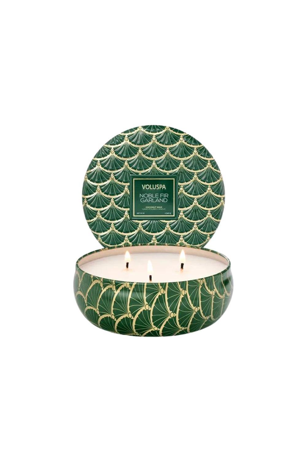 3 Wick Tin Candle Noble Fir