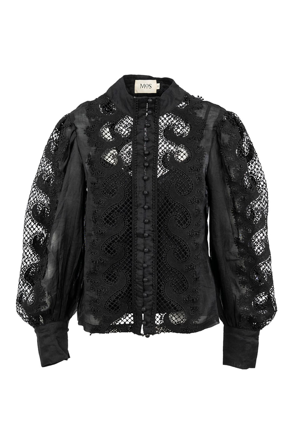 Victoriana Lace Blouse Sort