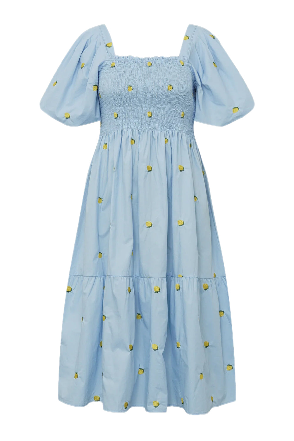 Cheri fruit dress Blue /yellow