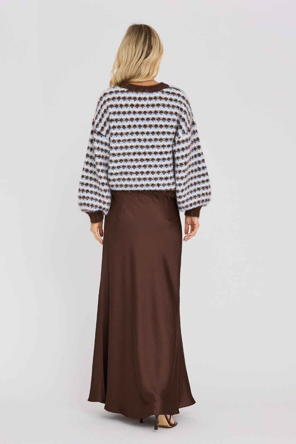 Sassi Knit Pullover Brown/Blue