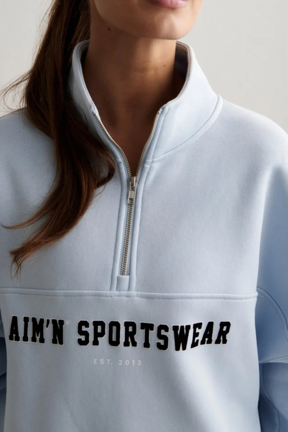 Varsity Sweat Half Zip Aura
