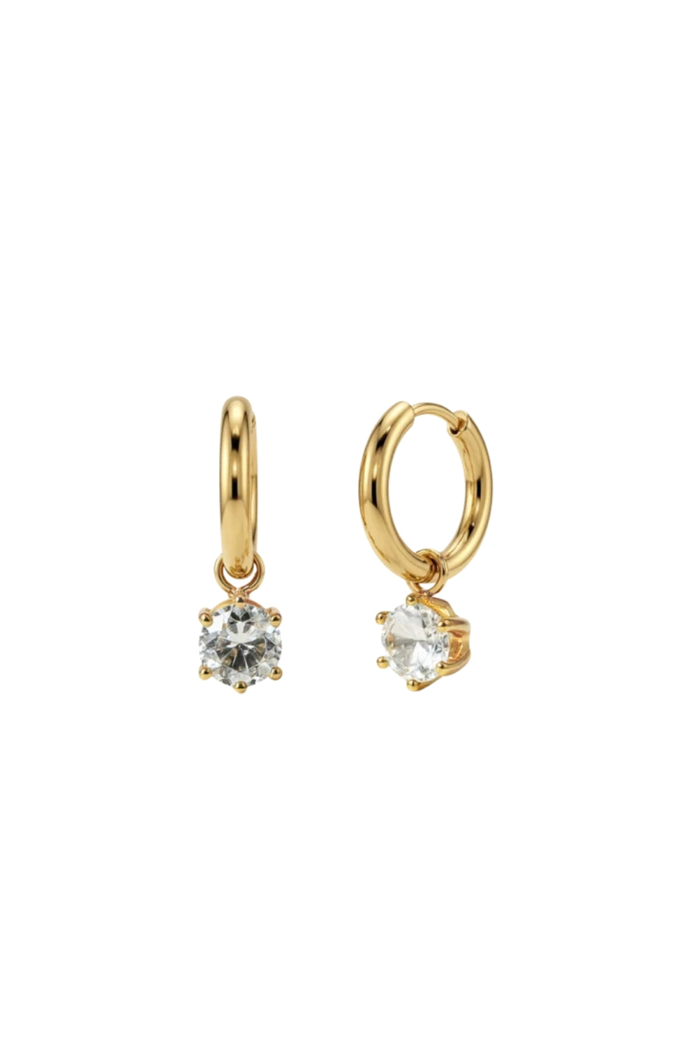 Crown Hoops Gold