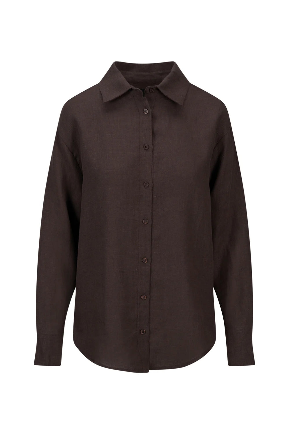Livia Linen Shirt Dark Brown