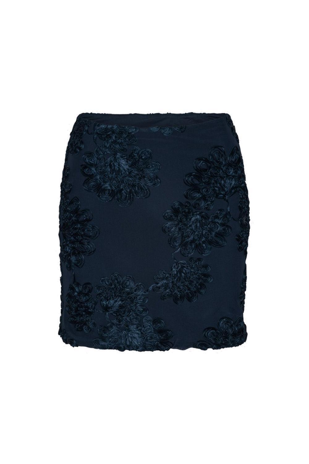 3d mesh mini skirt