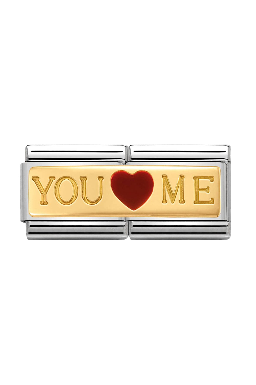 Double Engraved 18k gold You And Me