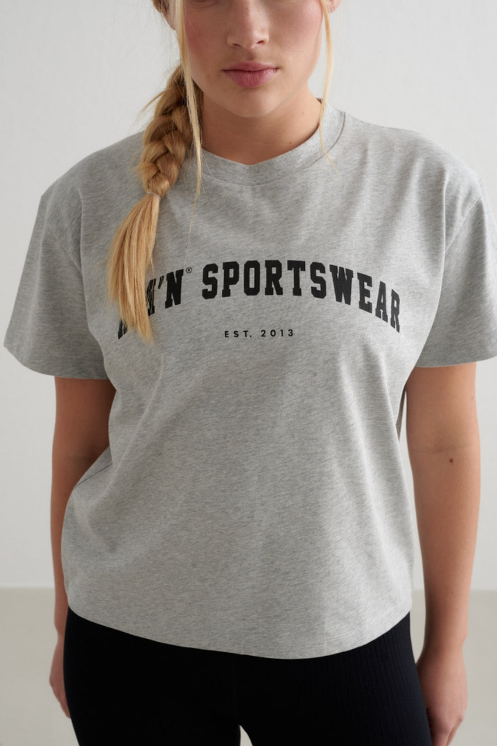 Varsity Boxy T-shirt Grey Melange